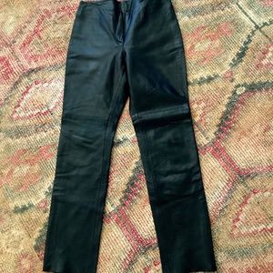 Black leather pants